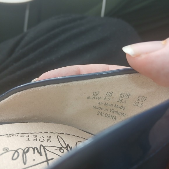 LifeStride Soft System Womens Navy DOrsay Pumps Heels Shoes Size 6.5 Wide - Picture 4 of 10